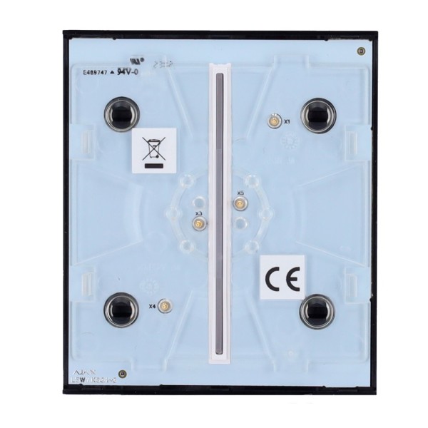 Ajax AJ-CenterButton-2G-B painel para interruptor de luz dupla - Compatível com AJ-LightCore-2G - LED Retroiluminado - P