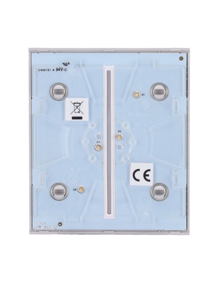 Comprar AJAX AJ-CENTERBUTTON-2G-FOG Panel táctil para interruptor de luz doble  - Compatible con AJ-LIGHTCORE-2G - Retroiluminac