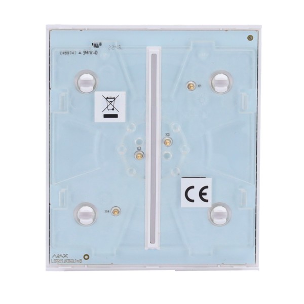 Ajax AJ-CenterButton-2G-W painel de toque para interruptor de luz dupla - Compatível com Backlight LED AJ-LightCore-2G - P
