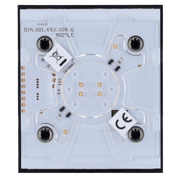 Painel de toque AJAX AJ-CenterButton-Dimmer-B para interruptor de luz ajustável - compatível com o Dimmer LightCore-Lightcore - 