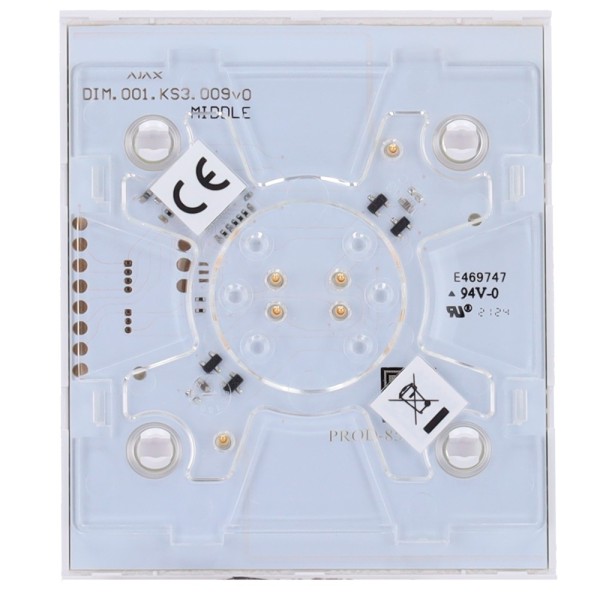 Ajax AJ-Centerbutton-Dimmer-W Painel de toque para interruptor de luz ajustável - Compatível com AJ-LightCore-Dimmer - BackLumin