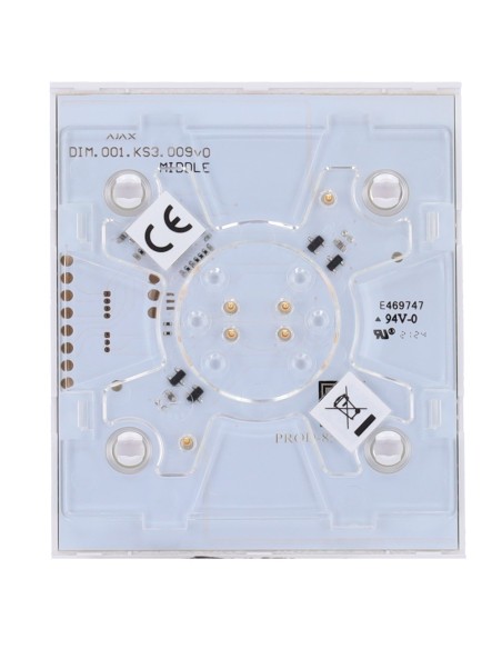 Ajax AJ-Centerbutton-Dimmer-W Painel de toque para interruptor de luz ajustável - Compatível com AJ-LightCore-Dimmer - BackLumin
