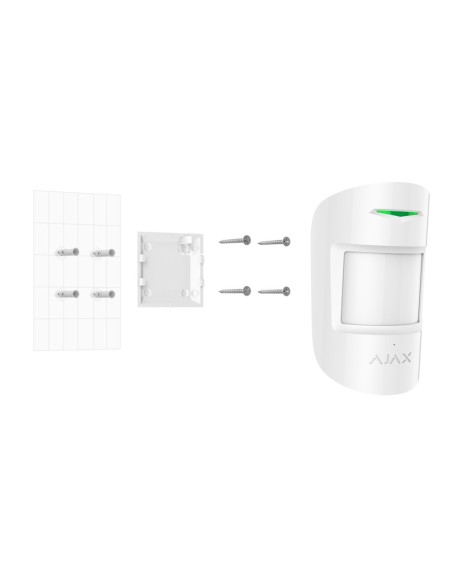 Acheter AJAX AJ-COMBIPROTECT-W Détecteur PIR et bris de glace - Grade 2 - Sans fil 868 MHz Jeweller - Portée de détection PI