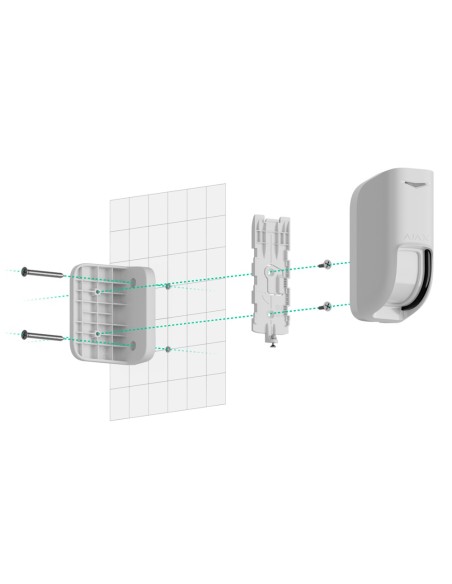 Kaufen AJAX AJ-CURTAINOUTDOOR-W PIR-Außenbewegungsmelder vom Vorhangtyp – Grad 2 – Kabellos 868 MHz Jeweller – Doppel-PIR vom Vo