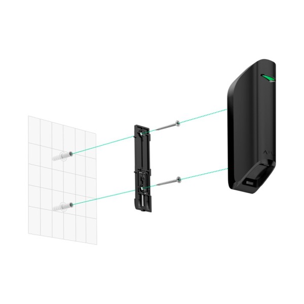 Acheter AJAX AJ-CURTAINPROTECT-B Détecteur PIR type rideau - Grade 2 - Sans fil 868 MHz Jeweller - Portée de détection 6~15 m /