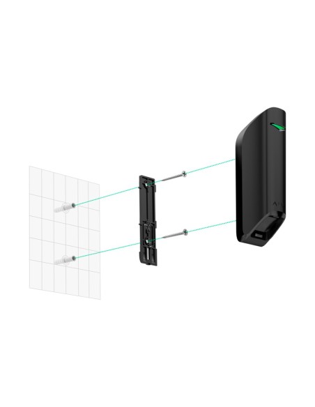 Comprar AJAX AJ-CURTAINPROTECT-B Detector PIR tipo cortina - Grado 2 - Inalámbrico 868 MHz Jeweller - Alcance detección 6~15 m /