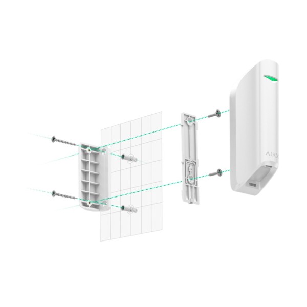 Acheter AJAX AJ-CURTAINPROTECT-W Détecteur PIR type rideau - Grade 2 - Sans fil 868 MHz Jeweller - Portée de détection 6~15 m
