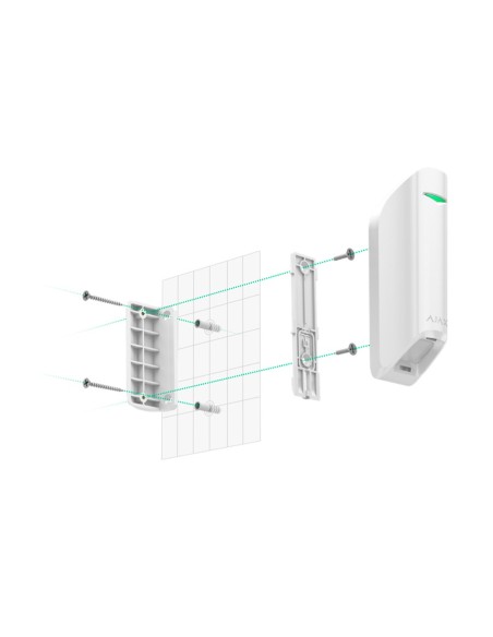 Acheter AJAX AJ-CURTAINPROTECT-W Détecteur PIR type rideau - Grade 2 - Sans fil 868 MHz Jeweller - Portée de détection 6~15 m