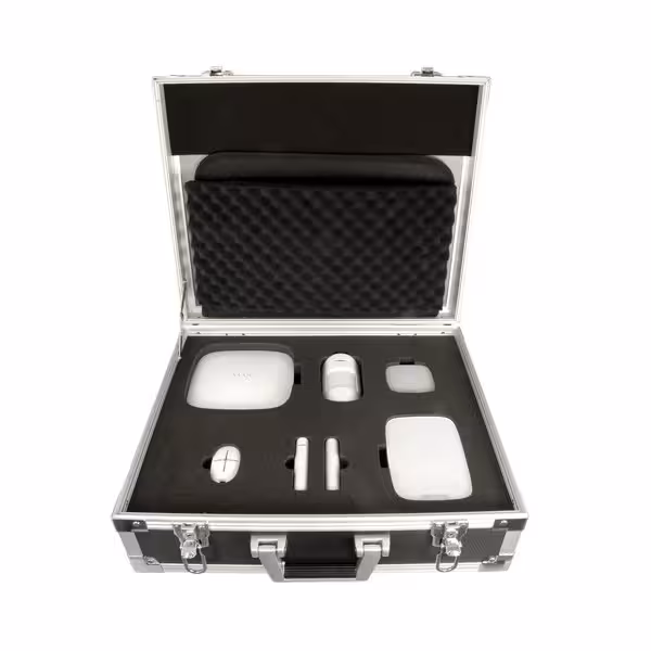 Comprar AJAX AJ-DEMOCASE-W Maletín Demo  - Kit de alarma profesional - Certificado Grado 2 - Comunicación Ethernet y GPRS - Inal