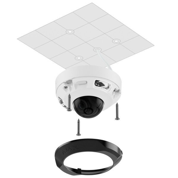 AJAXCCTV AJ-Domecam-Mini-8-HL-W Câmera IP 8 Megapixel Ajax - 1 / 2.8 & OT Progressive Scan CMOS - Lente 2.8mm, Slot MicroSD