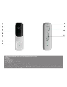 Comprar AJAXCCTV AJ-DOORBELL-4-B Doorbell 4 MP con IA integrada  - Detector PIR alcance hasta 4 m - Audio bidireccional con canc 2
