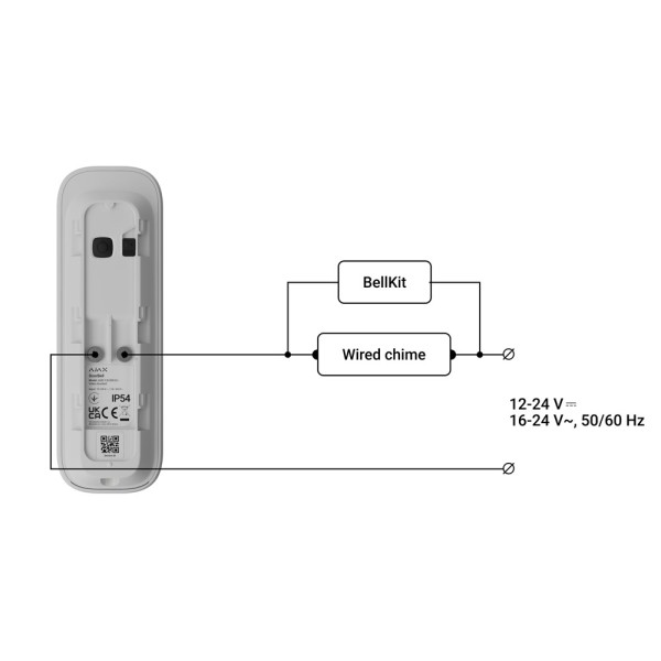 Acquistare AJAXCCTV AJ-DOORBELL-4-GRE Campanello 4 MP con IA integrata - Rilevatore PIR con portata fino a 4 m - Audio bidirezio