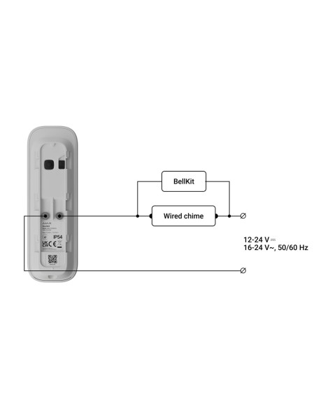 Acheter AJAXCCTV AJ-DOORBELL-4-GRE Sonnette 4 MP avec IA intégrée - Détecteur PIR portée jusqu’à 4 m - Audio bidirectionnel avec