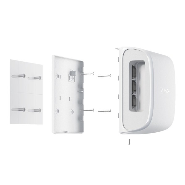 Comprar AJAX AJ-DUALCURTAINOUTDOOR-W Detector PIR cortina dual exterior - Grado 2 - Inalámbrico 868 MHz Jeweller - Antimasking -