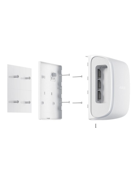 Comprar AJAX AJ-DUALCURTAINOUTDOOR-W Detector PIR cortina dual exterior - Grado 2 - Inalámbrico 868 MHz Jeweller - Antimasking -