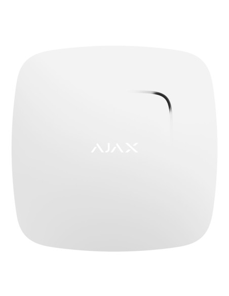 Acheter AJAX AJ-FIREPROTECT-W Détecteur de fumée - Capteur de température - Sans fil 868 MHz Jeweller - Sirène intégrée 85 dB