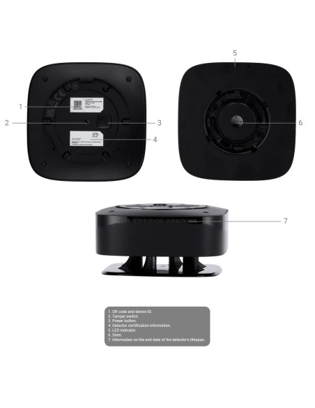 AJAX AJ-FireProtect2-C-RB-B Detector CO - Baterias Substituíveis - Wireless 868 MHz Jeweler - Sereia 85 dB Built-In - 