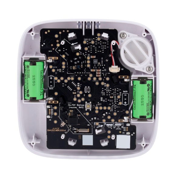 AJAX AJ-FireProtect2-HS-SB-W Detector de fumaça e Thermovel - Baterias Integradas - Wireless 868 MHz Joalheiro - Sirene