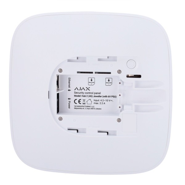 Comprar AJAXVIVIENDAVACÍA AJ-HUB2-4G-DC6V-W Central de alarma profesional - Grado 2 - Comunicación Ethernet y dual SIM 4G  - Ina