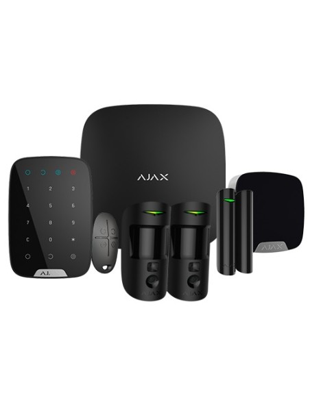 Acquistare AJAX AJ-HUB2KIT-DP-PHOD-B Kit di allarme professionale - Certificato Grado 2 - Comunicazione Ethernet / doppia SIM - 