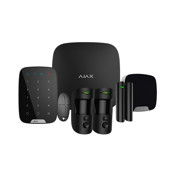 Comprare AJAX AJ-HUB2KIT-DP-PRO-B Kit di allarme professionale - Certificato Grado 2 - Comunicazione Ethernet e doppia SIM GPRS 