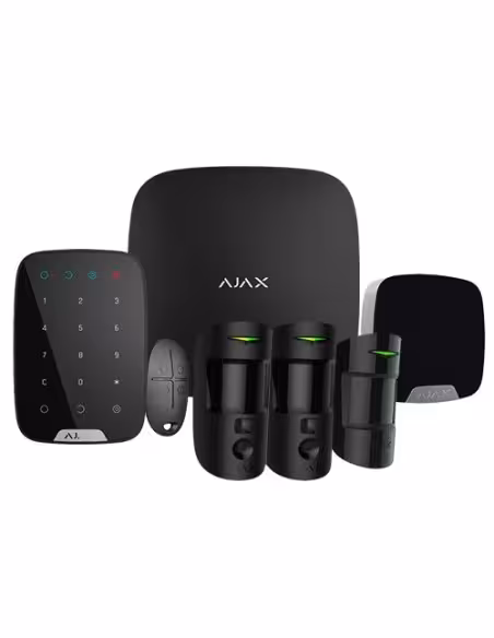 Acheter AJAX AJ-HUB2KIT-MP-PRO-B Kit d’alarme professionnel - Certifié Grade 2 - Communication Ethernet et double SIM GPRS - San