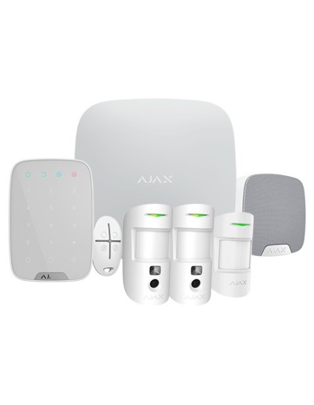 Kaufen AJAX AJ-HUB2KIT-MP-PRO-W professionelles Alarmanlagen-Set – zertifiziert nach Grad 2 – Kommunikation über Ethernet und Du