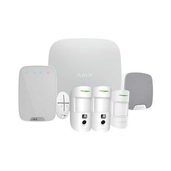 Kaufen AJAX AJ-HUB2KIT4G-MP-PHOD-W professionelles Alarmanlagen-Kit – Zertifiziert nach Grad 2 – Kommunikation über Ethernet / D