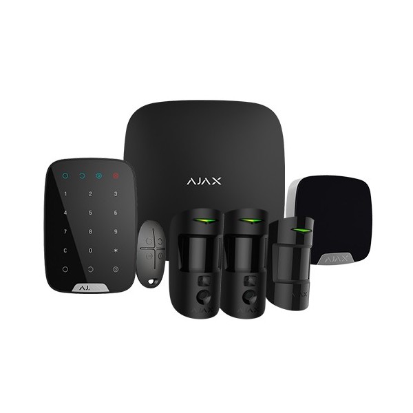 Acquistare AJAX AJ-HUB2KIT4G-MP-PRO-B Kit di allarme professionale - Certificato Grado 2 - Comunicazione Ethernet /dual SIM 4G -