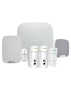 Acheter AJAX AJ-HUB2KIT4G-MP-PRO-W Kit d’alarme professionnel - Certifié Grade 2 - Communication Ethernet / double SIM 4G - Sans