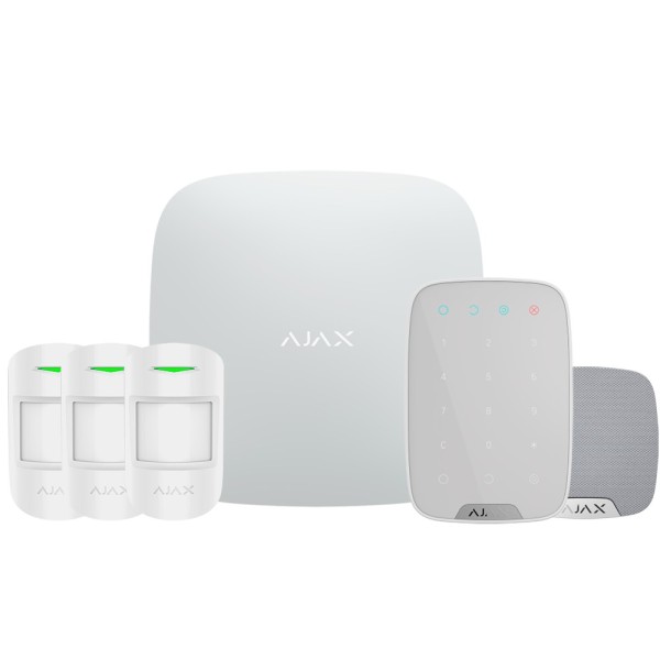 Acquistare AJAX AJ-HUBKIT-RENOVE1-W Kit di allarme professionale - Certificato Grado 2 - Comunicazione Ethernet e GPRS - Wireles
