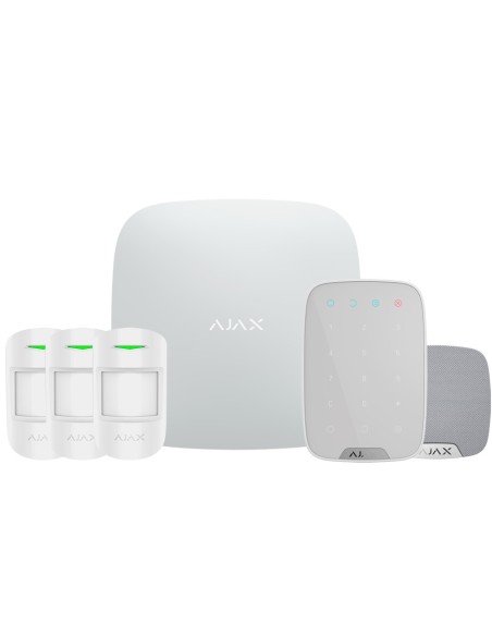 Kaufen AJAX AJ-HUBKIT-RENOVE1-W professionelles Alarmanlagen-Kit – Zertifiziert nach Grad 2 – Kommunikation über Ethernet und GP