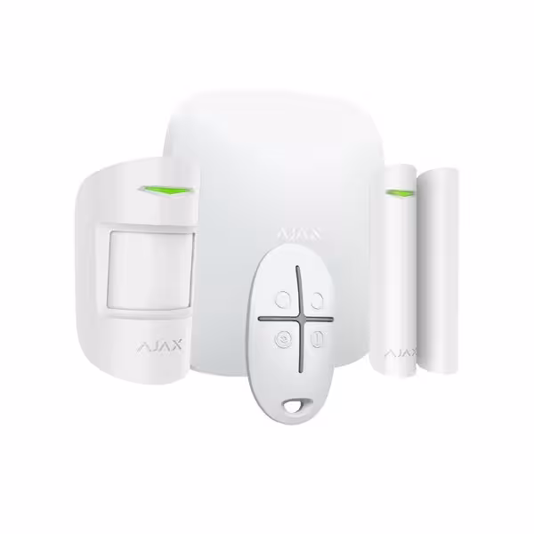 Acheter AJAX AJ-HUBKIT-W kit d’alarme professionnel – certifié Grade 2 – communication Ethernet et GPRS – sans fil 868 MHz Je