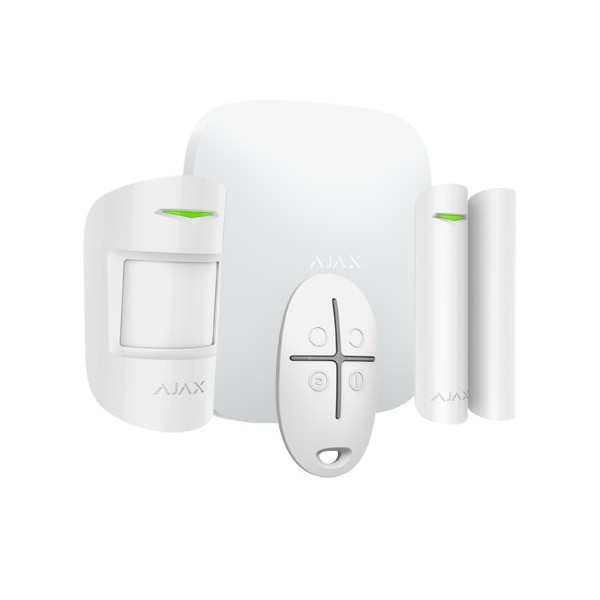 AJAX AJ-HUBKIT-W Kit de Alarme Profissional - Certificado Grau 2 - Ethernet e GPRS Comunicação - Wireless 868 MHz Jeweler -