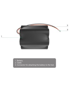 AJAXVIVIEDAVAGE AJ-InternalBatéria-NB-72V95Ah Bateria Interna Não Recarregável - Conector para conectar BP BP Built-in - HA 2