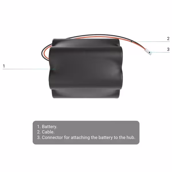 Acheter AJAXVIVIENDAVACÍA AJ-INTERNALBATTERY-NB-72V95AH Batterie interne non rechargeable - Connecteur pour se connecter au Hub 