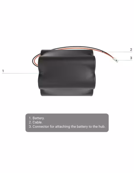 Acheter AJAXVIVIENDAVACÍA AJ-INTERNALBATTERY-NB-72V95AH Batterie interne non rechargeable - Connecteur pour se connecter au Hub 
