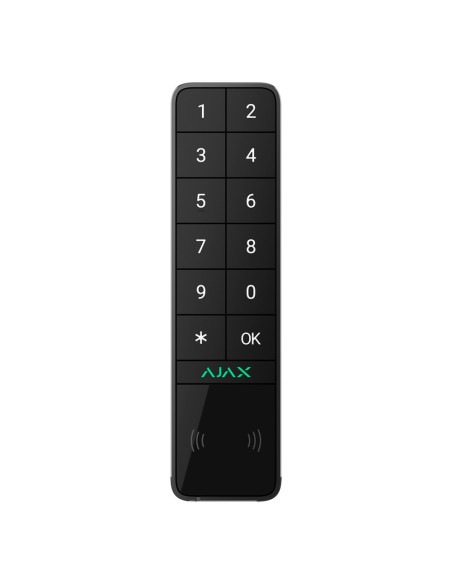 AJAX AJ-KeyStoptoor-B Teclado ao ar livre IP66 / IK08 com leitor RFID - Armado / Total Desarming ou Grupos - Autenticação: C