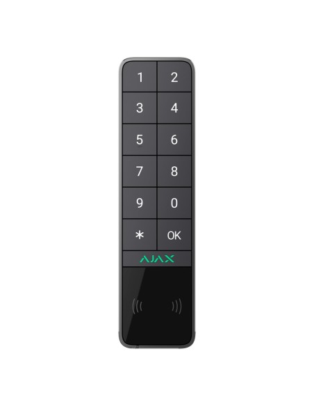 Teclado AJAX AJ-Keystopreuto-GRA para o IP66 / IK08 ao ar livre com leitor RFID - Armado / Total desarmamento ou Grupos - Autent