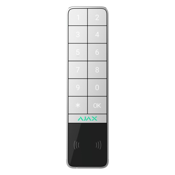 Ajax AJ-Keystantdoor-W Teclado ao ar livre IP66 / IK08 com leitor RFID - Armado / Total Desarming ou Grupos - Autenticação: C