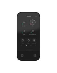 AJAX AJ-KeyPadTouchScreen-B teclado de tela de toque e RFID - Grau 2 - Wireless 868 MHz Joalheiro - Total Armado / Desarmado