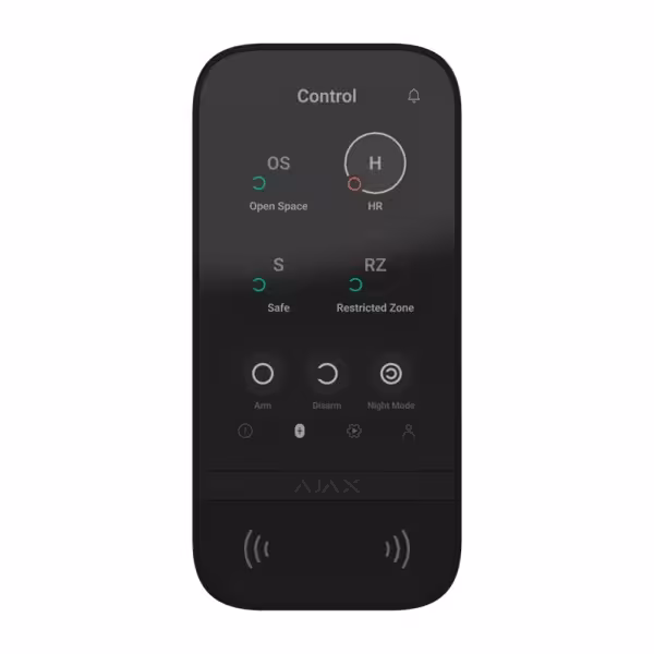 Acheter AJAX AJ-KEYPADTOUCHSCREEN-B Clavier à écran tactile et RFID - Grade 2 - Sans fil 868 MHz Jeweller - Armement/désarmement