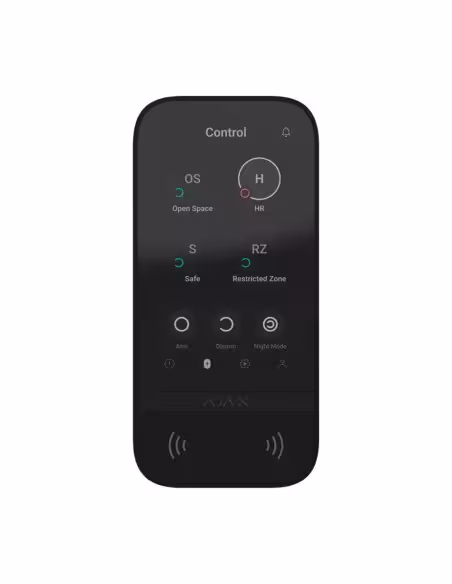 Acheter AJAX AJ-KEYPADTOUCHSCREEN-B Clavier à écran tactile et RFID - Grade 2 - Sans fil 868 MHz Jeweller - Armement/désarmement