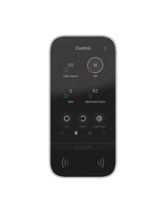 Acquista AJAX AJ-KEYPADTOUCHSCREEN-W Tastiera con touchscreen e RFID - Grado 2 - Wireless 868 MHz Jeweller - Inserimento/disinse