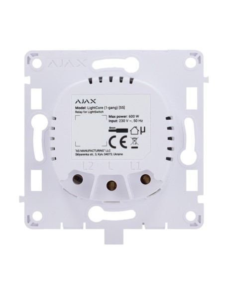 Comprar AJAX AJ-LIGHTCORE-1G Relé para interruptor de luz inteligente simple - Inalámbrico 868 MHz Jeweller - Alcance de comunic