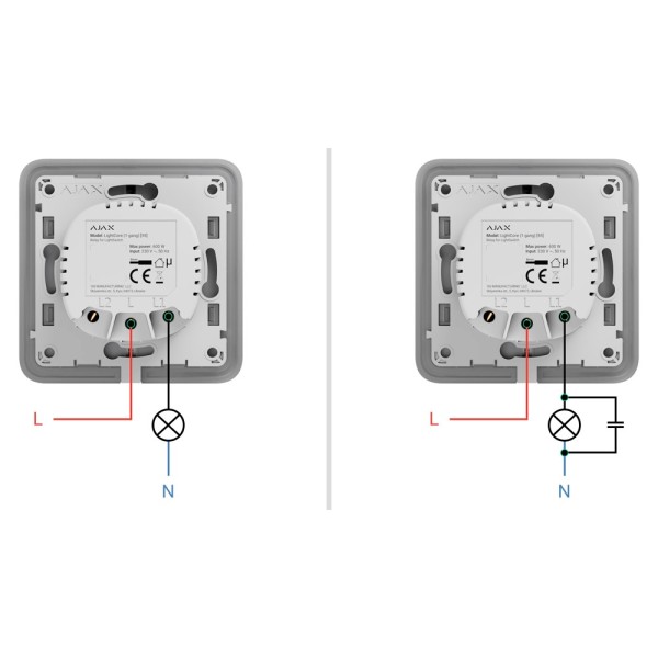 Kaufen AJAX AJ-LIGHTCORE-1G Relais für einen einfachen intelligenten Lichtschalter – Drahtlos 868 MHz Jeweller – Kommunikationsr