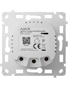 Acheter AJAX AJ-LIGHTCORE-1G-VERT Relais interrupteur intelligent simple vertical - Sans fil 868 MHz Jeweller - Portée de commun