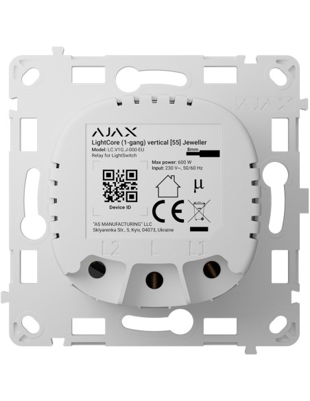 AJAX AJ-LightCore-1G-Vert Rejer Smart Switt Switter Smart Switter - Wireless 868 MHz Jeweler - Escopo de Comunicação 