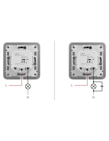 Acheter AJAX AJ-LIGHTCORE-1G-VERT Relais interrupteur intelligent simple vertical - Sans fil 868 MHz Jeweller - Portée de commun