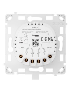 Comprar AJAX AJ-LIGHTCORE-2G2W Relé interruptor inteligente doble y conmutable - Inalámbrico 868 MHz Jeweller - Alcance de comun 2